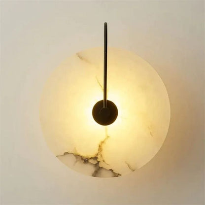 Alabaster Modern Disc Wall Sconce - Lightings Menu