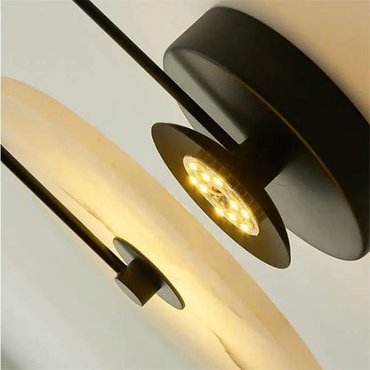Alabaster Modern Disc Wall Sconce - Lightings Menu