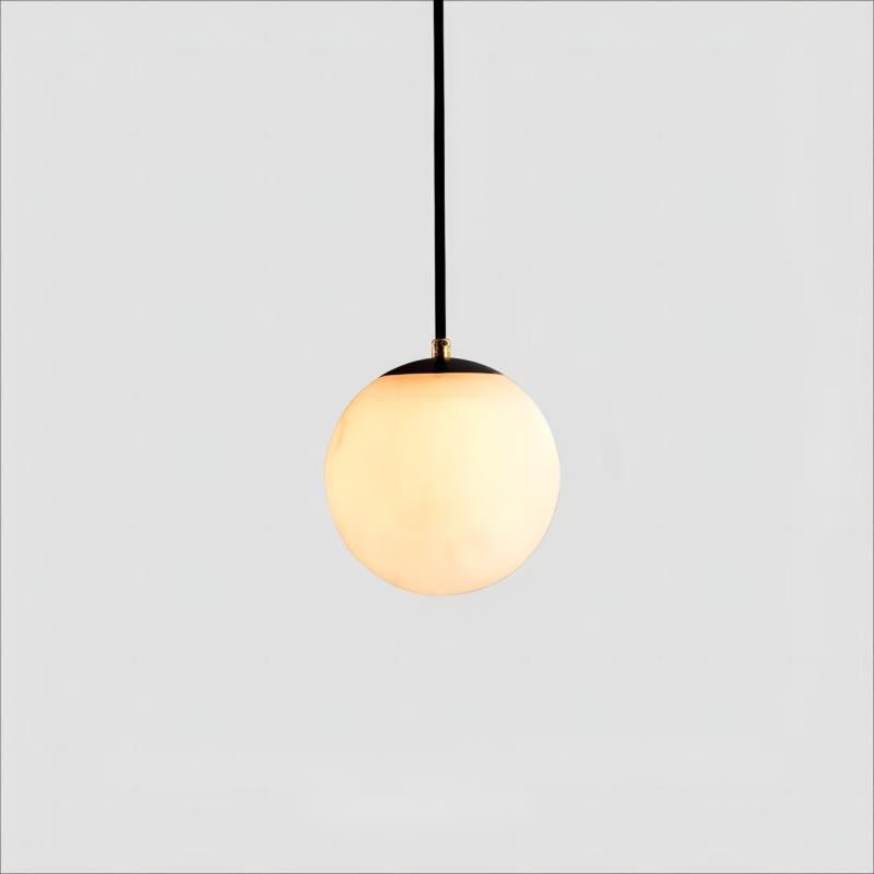 Alabaster Modern Round Ball Chandelier - Lightings Menu