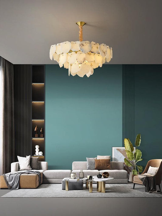 Alabaster Moira Modern Multi - Layer Chandelier - Lightings Menu