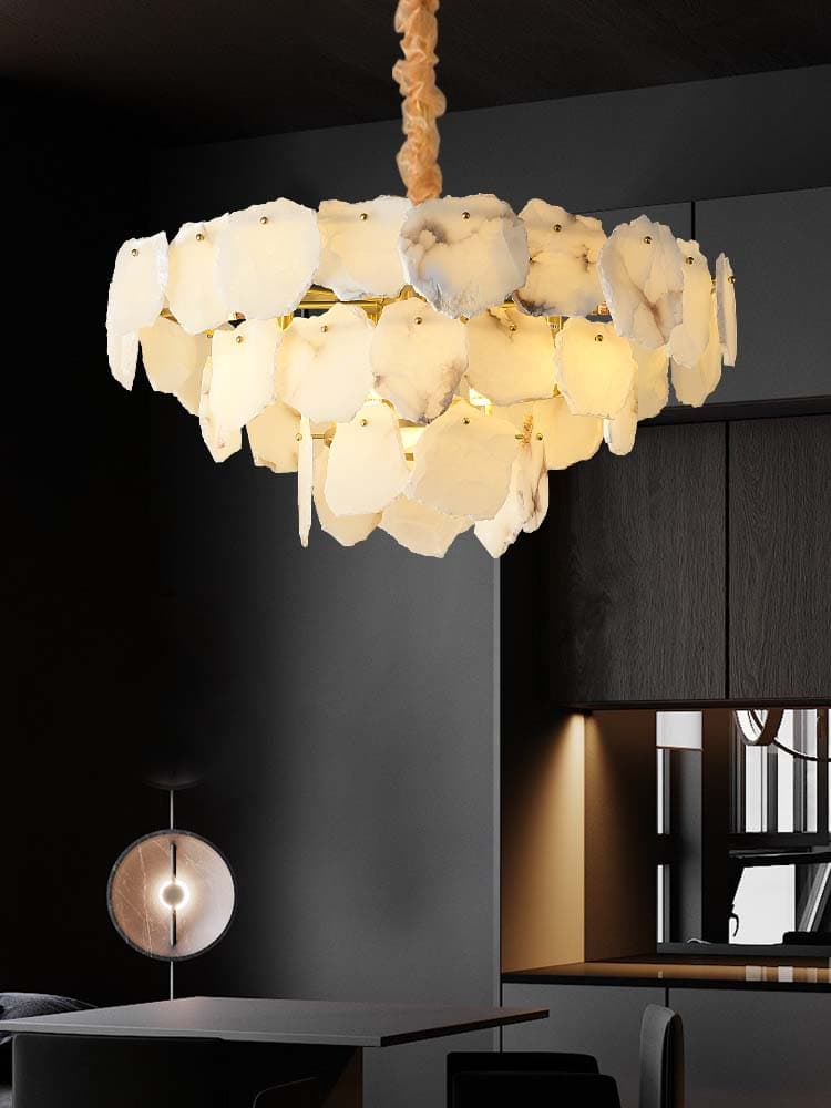 Alabaster Moira Modern Multi - Layer Chandelier - Lightings Menu