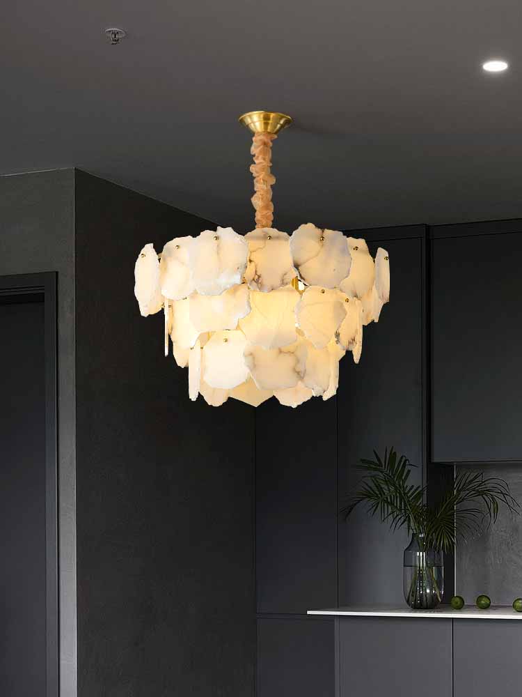Alabaster Moira Modern Multi - Layer Chandelier - Lightings Menu