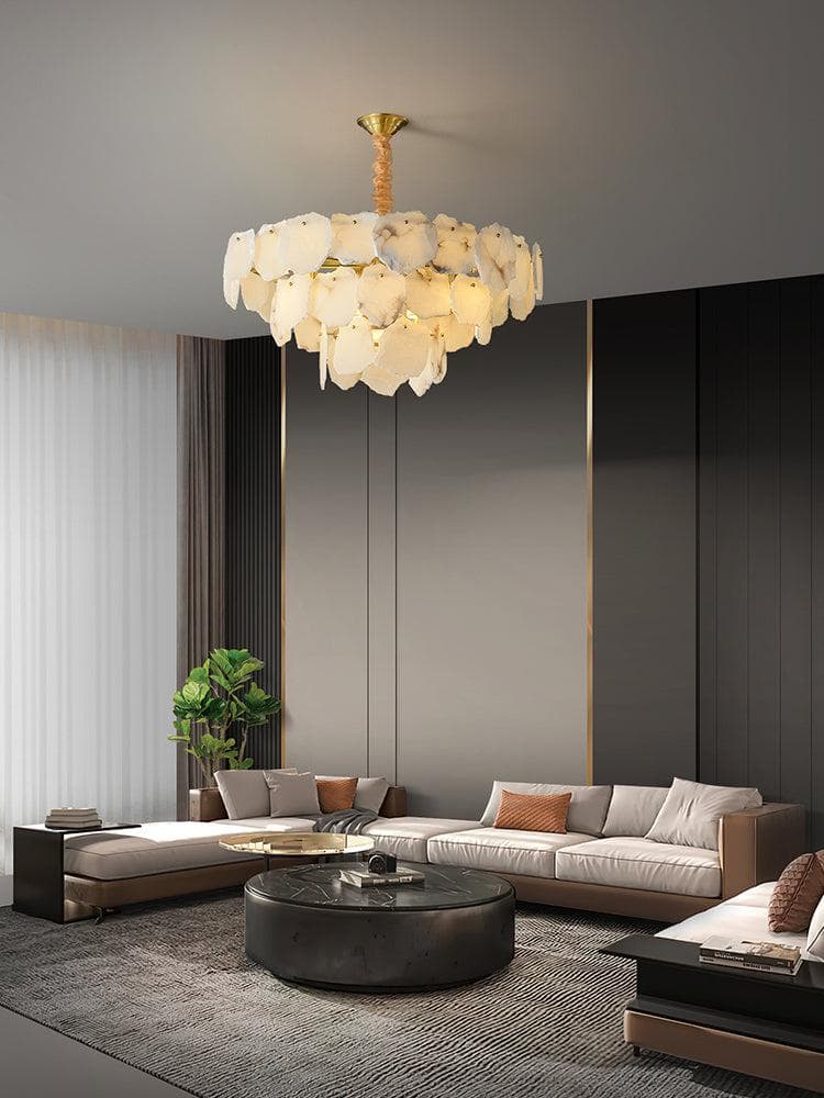 Alabaster Moira Modern Multi - Layer Chandelier - Lightings Menu
