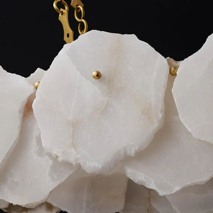 Alabaster Moira Modern Snowflake Linear Chandelier - Lightings Menu