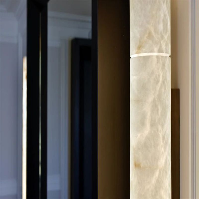 Alabaster Pillar Sconce - Lightings Menu