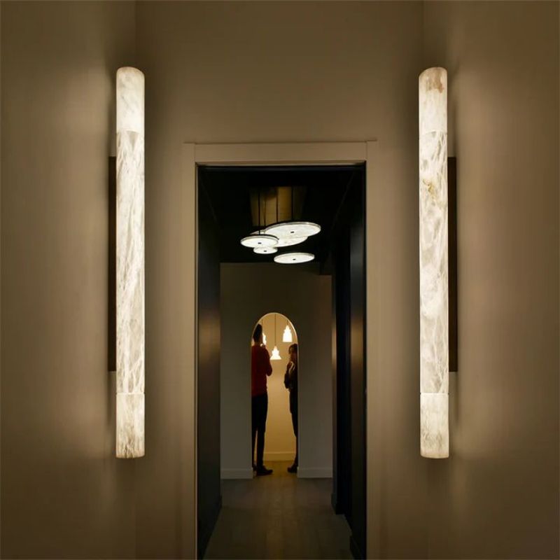 Alabaster Pillar Sconce - Lightings Menu