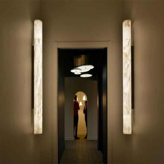 Alabaster Pillar Sconce - Lightings Menu