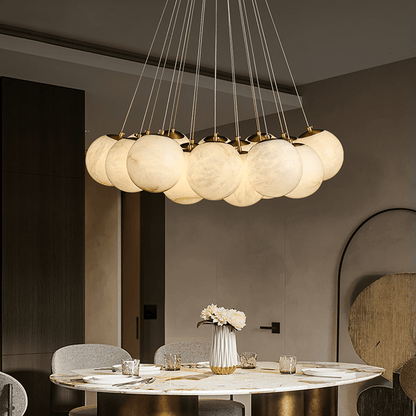 Alabaster Round Art Pendant Light - Lightings Menu