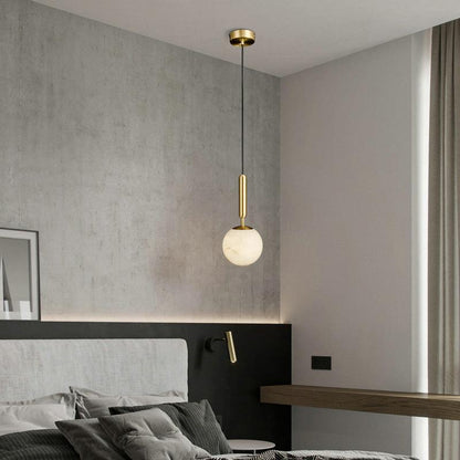 Alabaster Round Art Pendant Light - Lightings Menu