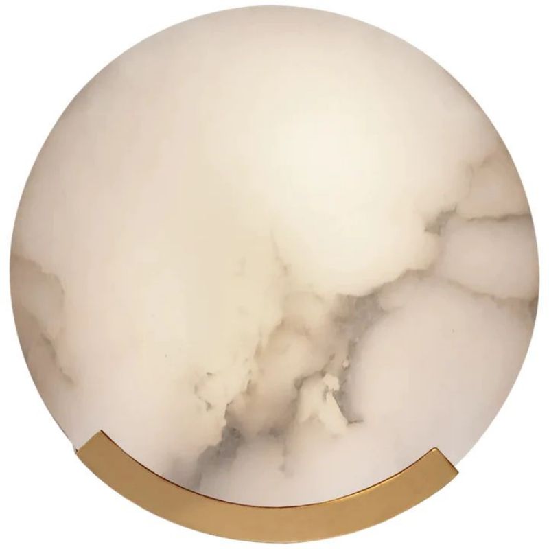 Alabaster Round Plate Sconce - Lightings Menu