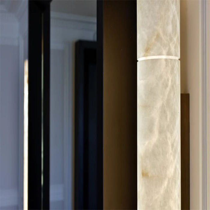 Alabaster Round Tube Wall Sconce - Lightings Menu