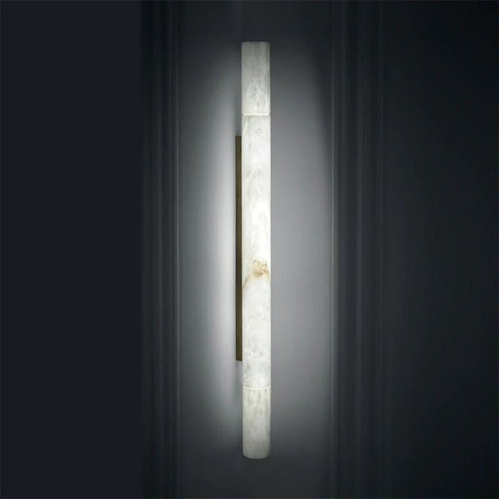 Alabaster Round Tube Wall Sconce - Lightings Menu