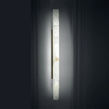Alabaster Round Tube Wall Sconce - Lightings Menu