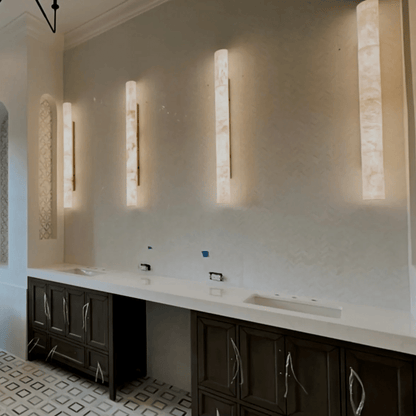 Alabaster Round Tube Wall Sconce - Lightings Menu