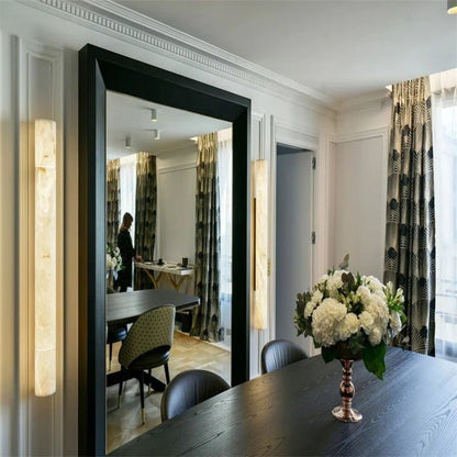 Alabaster Round Tube Wall Sconce - Lightings Menu