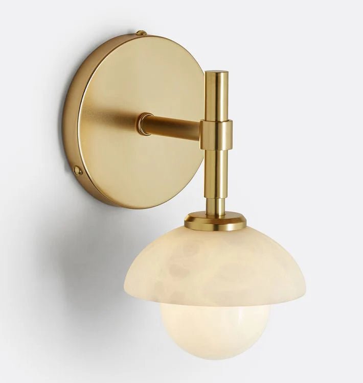 Alabaster Shade Greenwich Wall Sconce - Lightings Menu