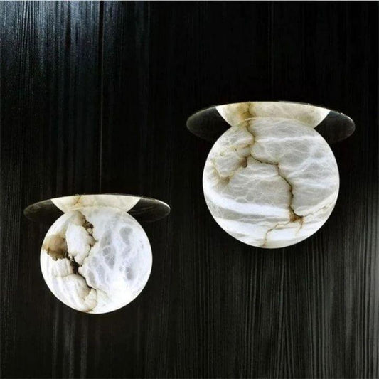 Alabaster Sphere Bedroom Pendant - Lightings Menu