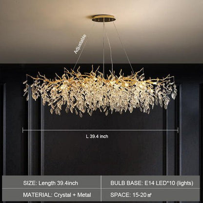 Albero Modern French - Style Branch Crystal Chandelier - Lightings Menu