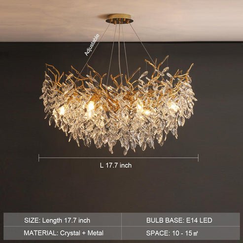 Albero Modern French - Style Branch Crystal Chandelier - Lightings Menu