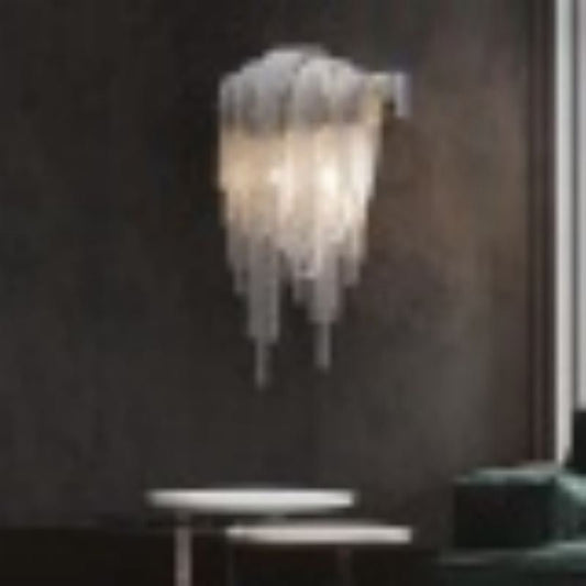 Alisa Plated Aluminum Tassel Wall Sconce - Lightings Menu