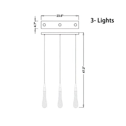 Allure Multi - LED Glass Staircase Chandelier - Lightings Menu