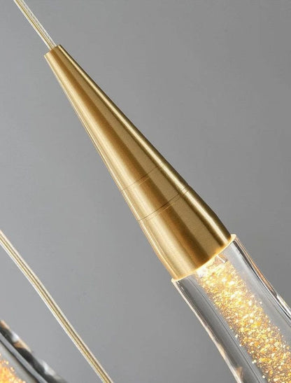 Allure Multi - LED Glass Staircase Chandelier - Lightings Menu