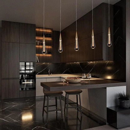 Allure Multi - LED Glass Staircase Chandelier - Lightings Menu