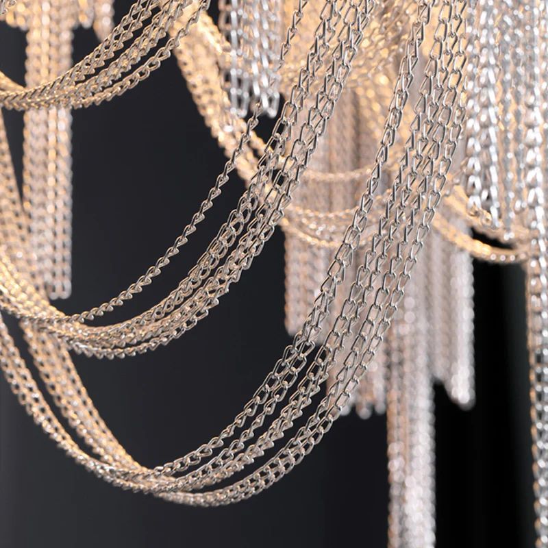 Aluminum Chain Tassel Modern Wall Sconce - Lightings Menu