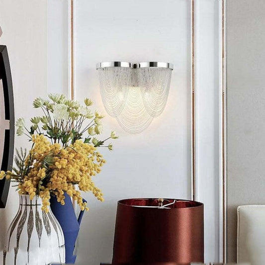 Aluminum Chain Tassel Wall Sconce - Lightings Menu