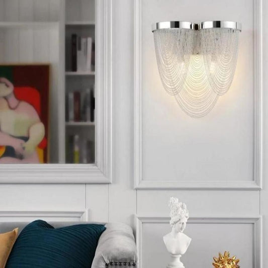Aluminum Chain Tassel Wall Sconce - Lightings Menu