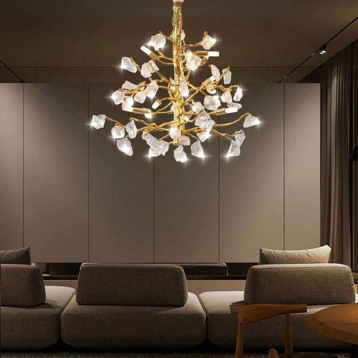 Amos Glass Branch Chandelier - Lightings Menu