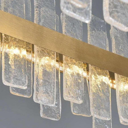Andrea Rectangular Crystal Chandelier - Lightings Menu