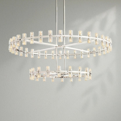 Arcachom Crystal 2 - Tier Round Chandelier - Lightings Menu