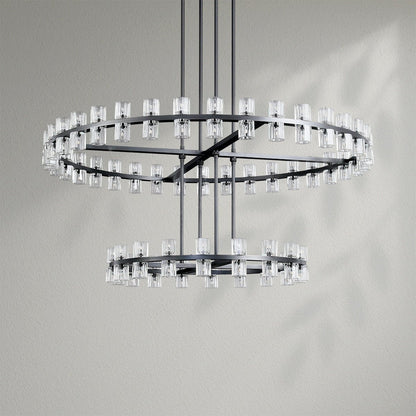 Arcachom Crystal 2 - Tier Round Chandelier - Lightings Menu
