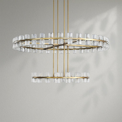 Arcachom Crystal 2 - Tier Round Chandelier - Lightings Menu