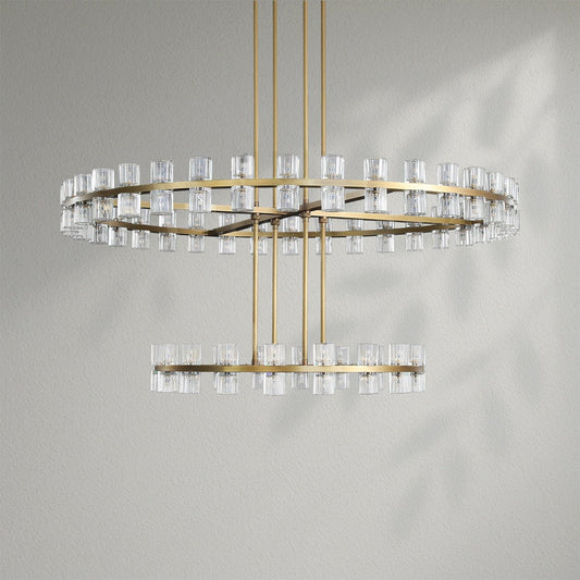 Arcachom Crystal 2 - Tier Round Chandelier - Lightings Menu