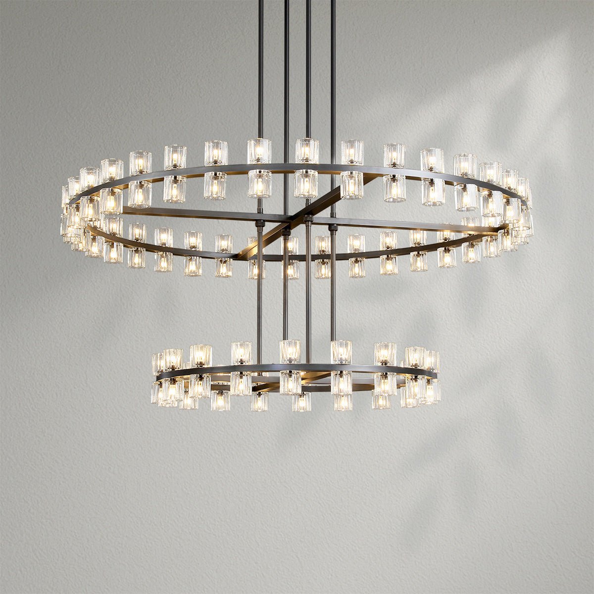 Arcachom Crystal 2 - Tier Round Chandelier - Lightings Menu