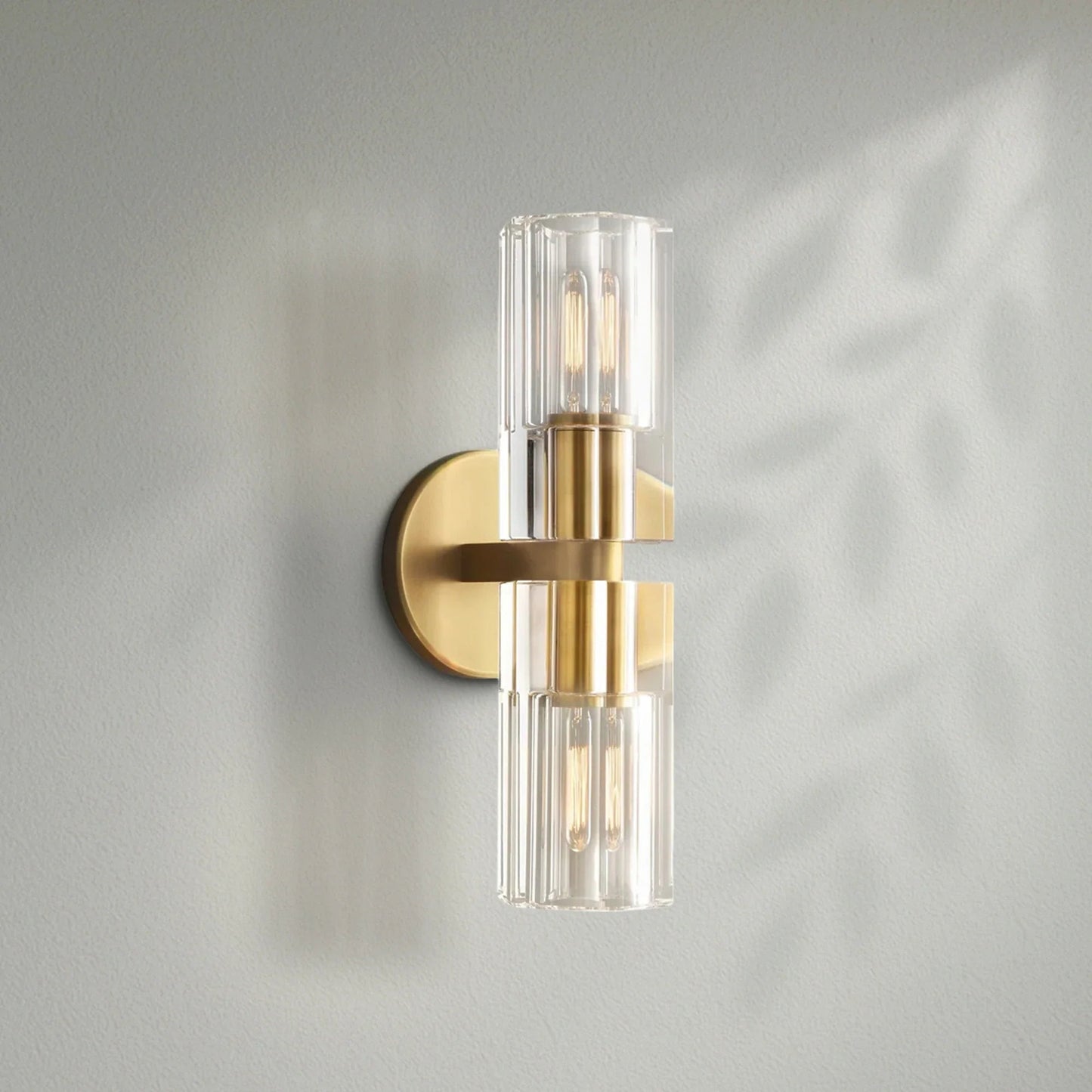 Arcachom Crystal Double Lights Wall Sconce - Lightings Menu