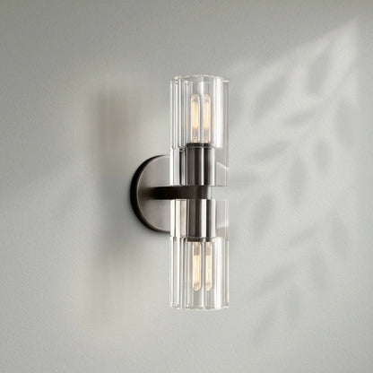 Arcachom Crystal Double Lights Wall Sconce - Lightings Menu