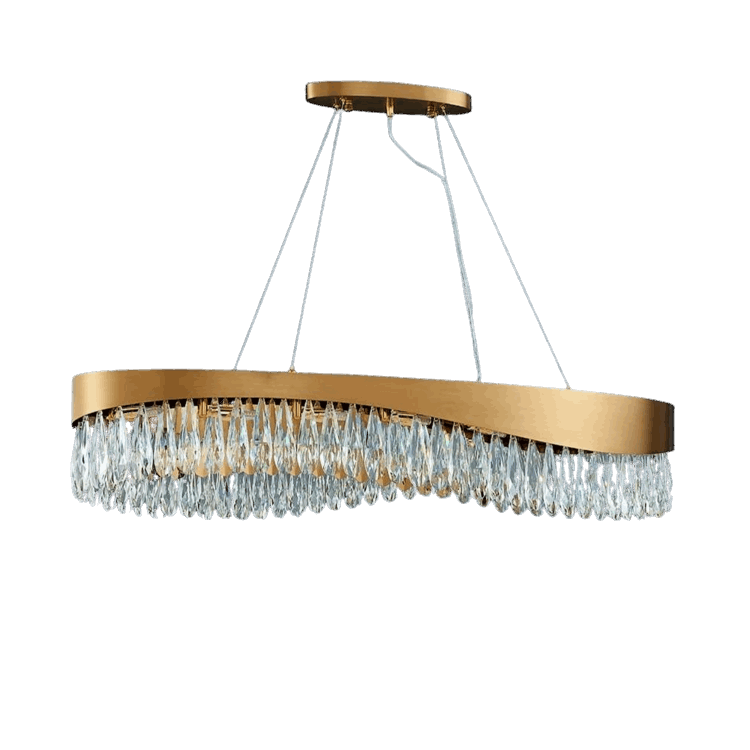 Arian Oval Crystal Chandelier - Lightings Menu