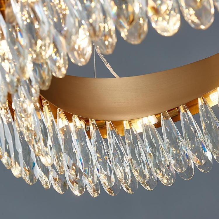 Arian Oval Crystal Chandelier - Lightings Menu