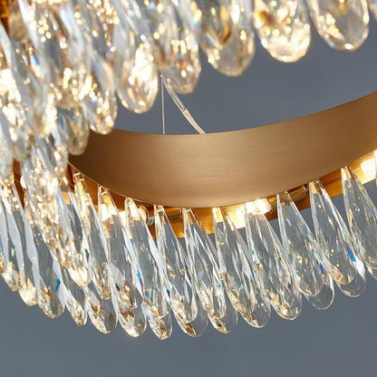 Arian Oval Crystal Chandelier - Lightings Menu