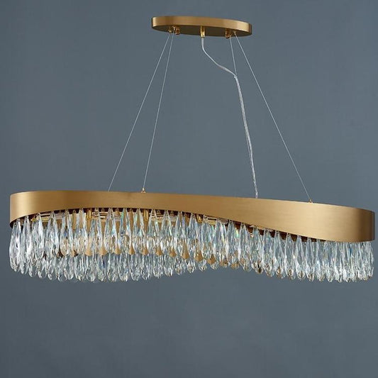 Arian Oval Crystal Chandelier - Lightings Menu