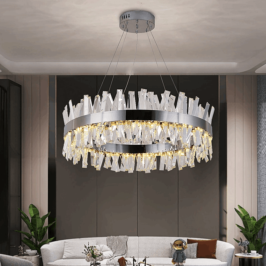 Arsen Crystal Round Chandelier - Lightings Menu