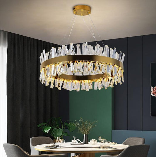 Arsen Crystal Round Chandelier - Lightings Menu