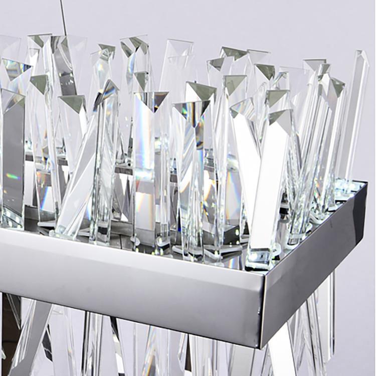 Arseni Crystal Rectangular Chandelier 43.3" - Lightings Menu