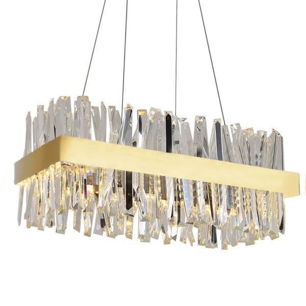 Arseni Crystal Rectangular Chandelier 43.3" - Lightings Menu