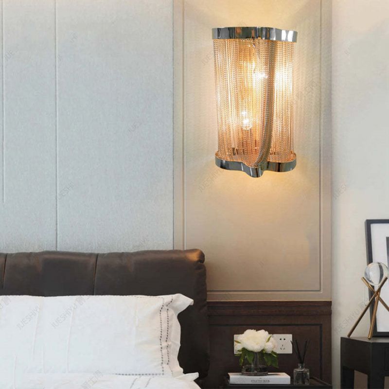 Ashley Aluminum Chain Tassel Wall Sconce - Lightings Menu