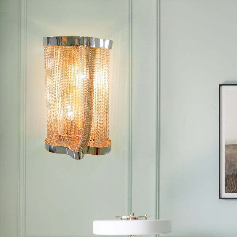 Ashley Aluminum Chain Tassel Wall Sconce - Lightings Menu
