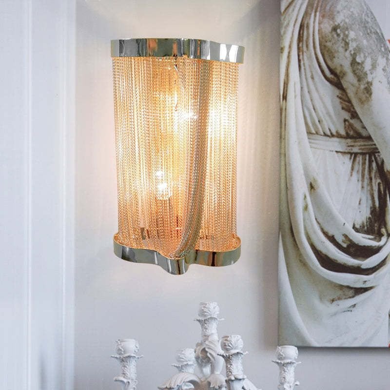 Ashley Aluminum Chain Tassel Wall Sconce - Lightings Menu